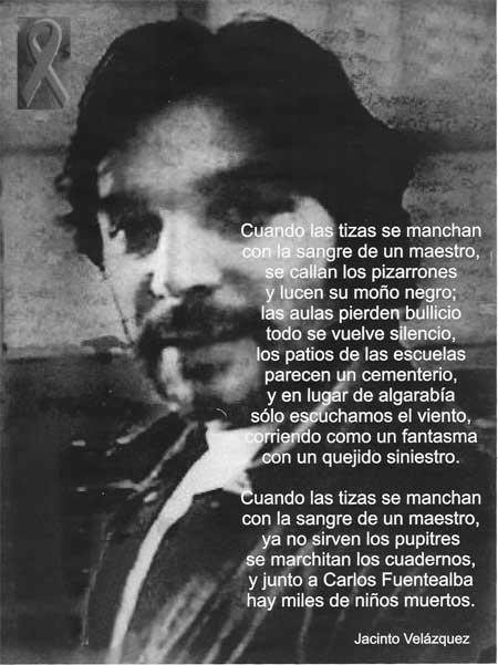 A cuatro aos de su asesinato. Los docentes argentinos siguen pagando con sangre. Nuevamente las tizas se mancharon de sangre...