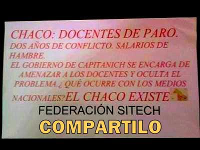 Docentes de la provincia del Chaco: reprimidos por el gobierno provincial. 