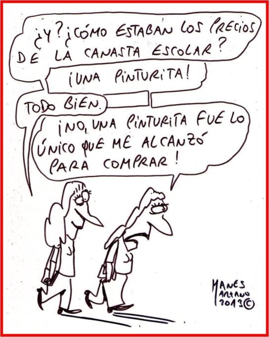 El costo de la canasta escolar...