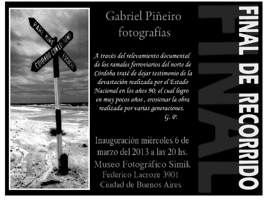 muestra fotografica de Gabriel Piñeiro